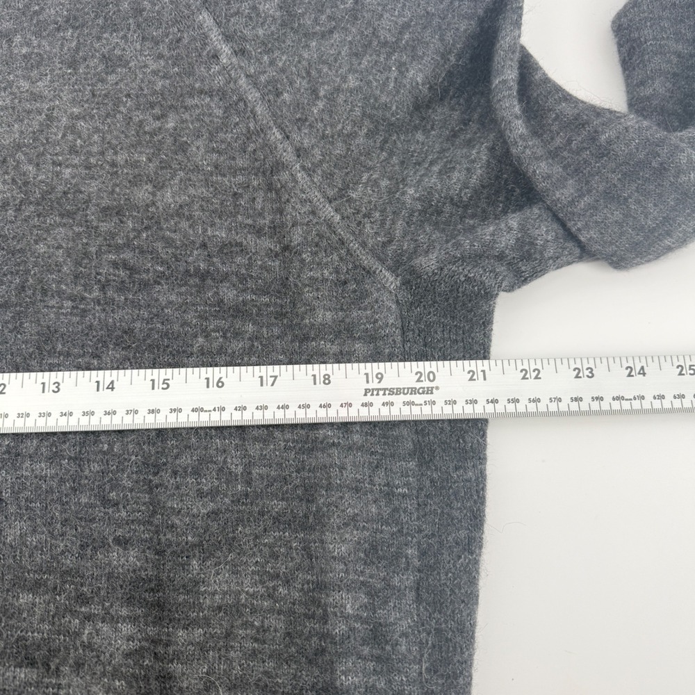 Paka Men Royal Alpaca Blend Crewneck Sweater Charcoal Grey Handmade Large - Picture 6 of 8